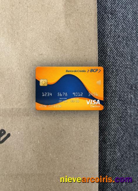 Peru Banco de Credito del Peru (BCP) bank visa electron card photolook